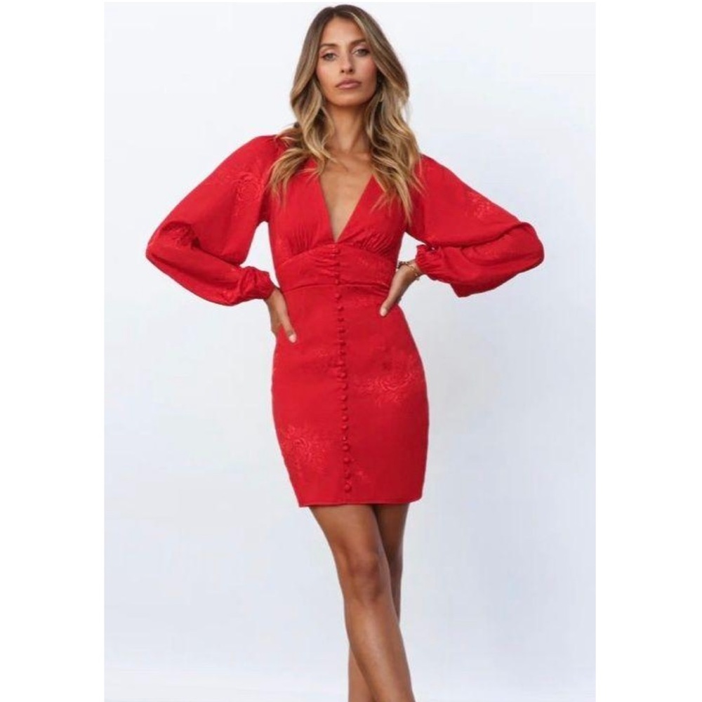 HEART EYES DRESS RED